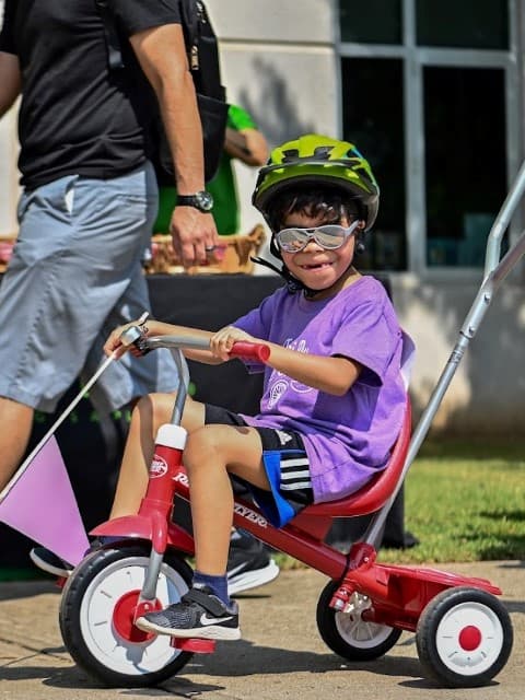 tri my best biker rides assisted red tricycle