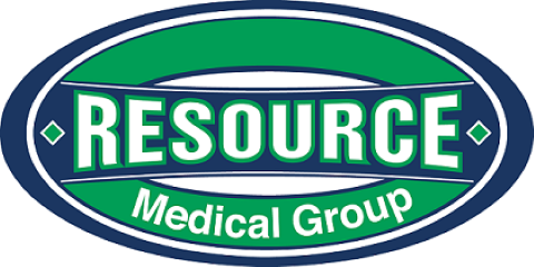 Resource in green oval with navy outline Resource Medical Group